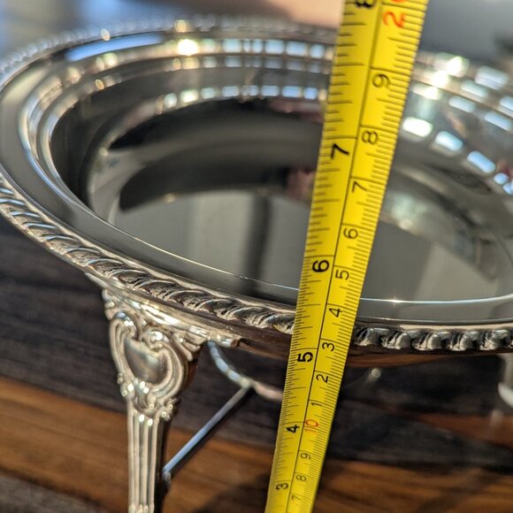 English Vintage Silver Plated Chafing Dish - 2 piece - Picture 5 of 10